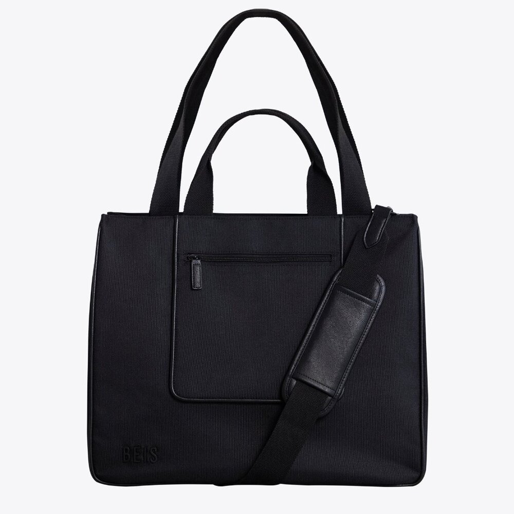 NWT BEIS East West Tote Black